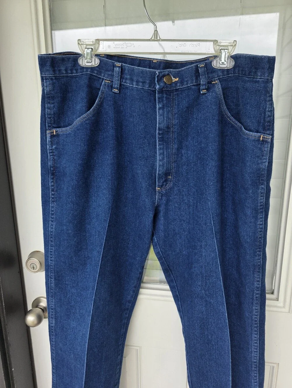 Wrangler Comfort Superior Straight Leg Blue Jeans Men's 38x30 Dark Wash Denim
